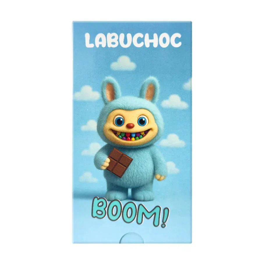 Labuchoc Schokolade Erdbeercreme mit Brausezucker 75g Verpackung