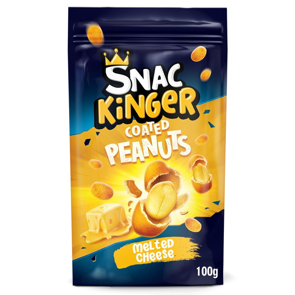 Snackinger Coated Peanuts knusprig umhüllte Erdnüsse mit Schmelzkäse 100g Verpackung