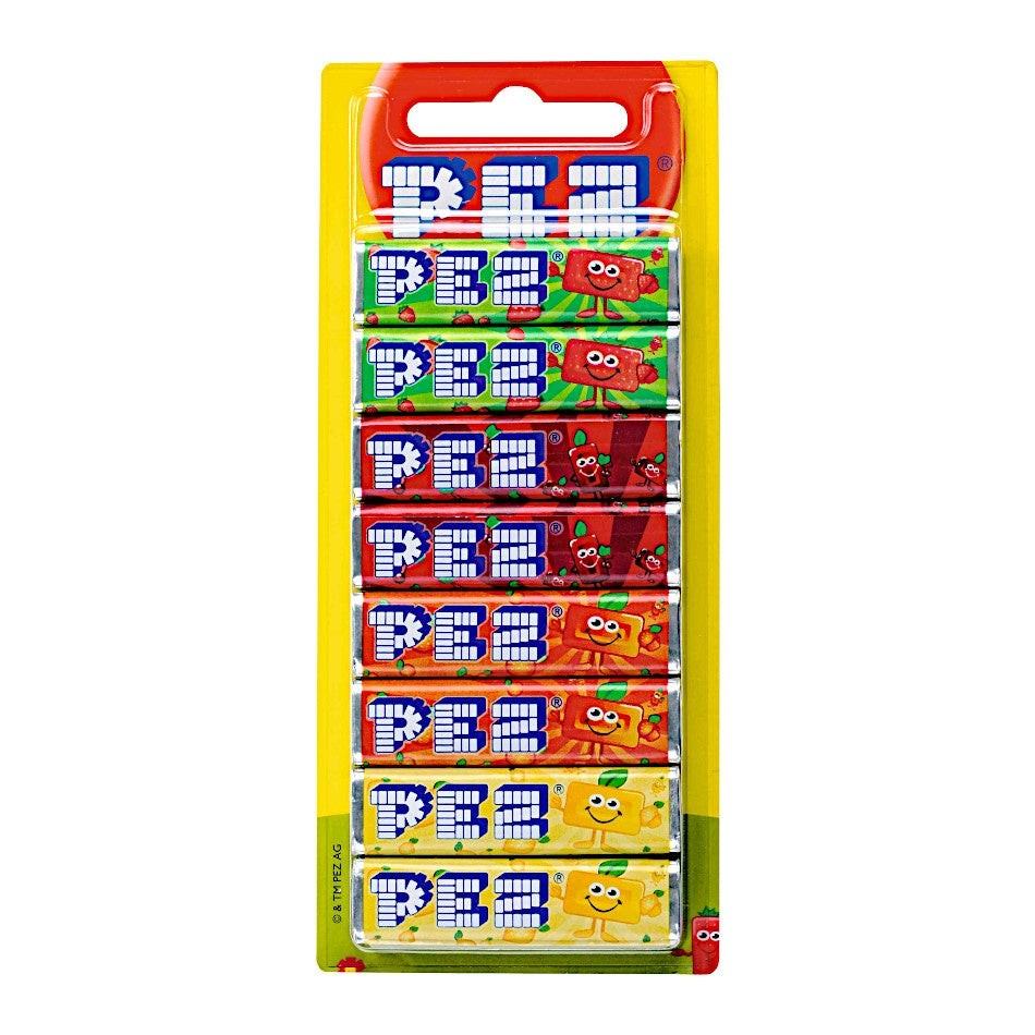 PEZ Nachfüller 8ter FruchtMix mit Erdbeer, Kirsch, Orange und Zitrone.