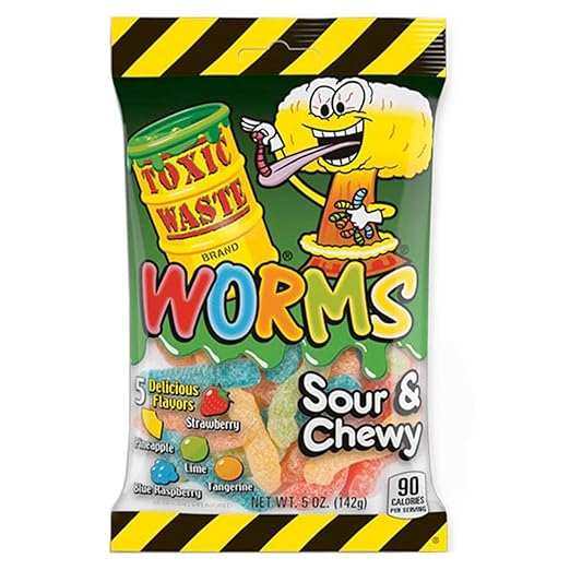 Toxic Waste Sour Gummy Worms 142g