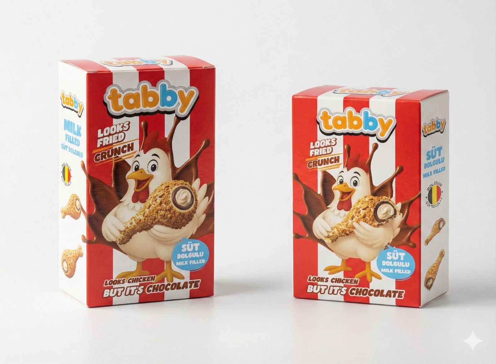 Tabby Schokolade 50g Hähnchenschenkel mit cremiger Milchfüllung