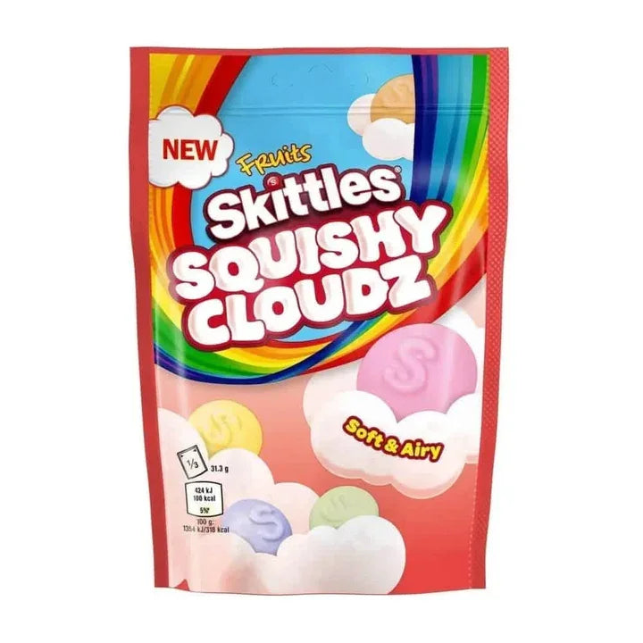 Skittles Squishy Cloudz Fruity weiche bunte Fruchtgummis 94g Packung
