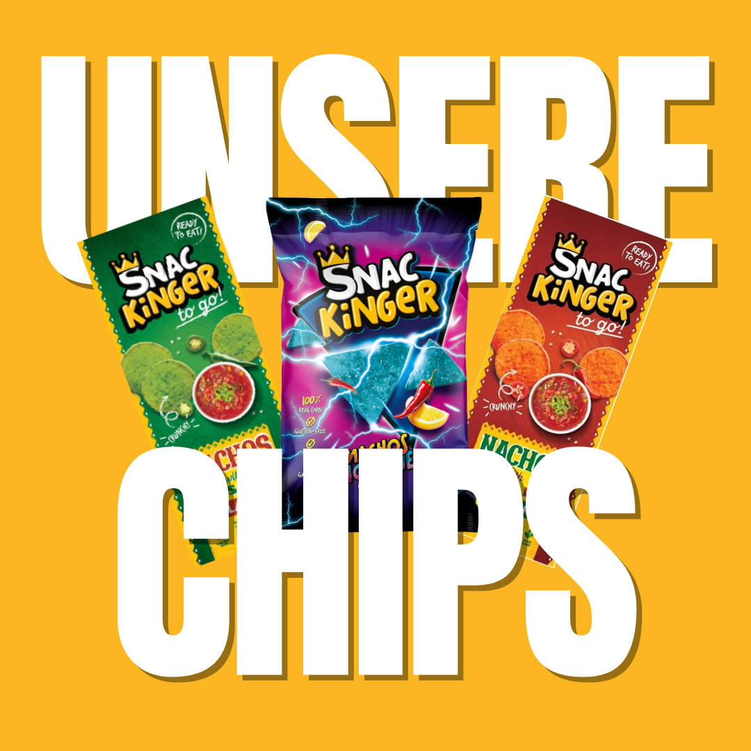 Snackinger Chips Bundle mit knusprigen Chips in verschiedenen Geschmacksrichtungen