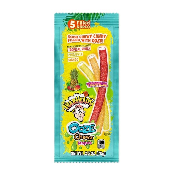 Warheads Ooze Chewz Tropical Ropes 70g