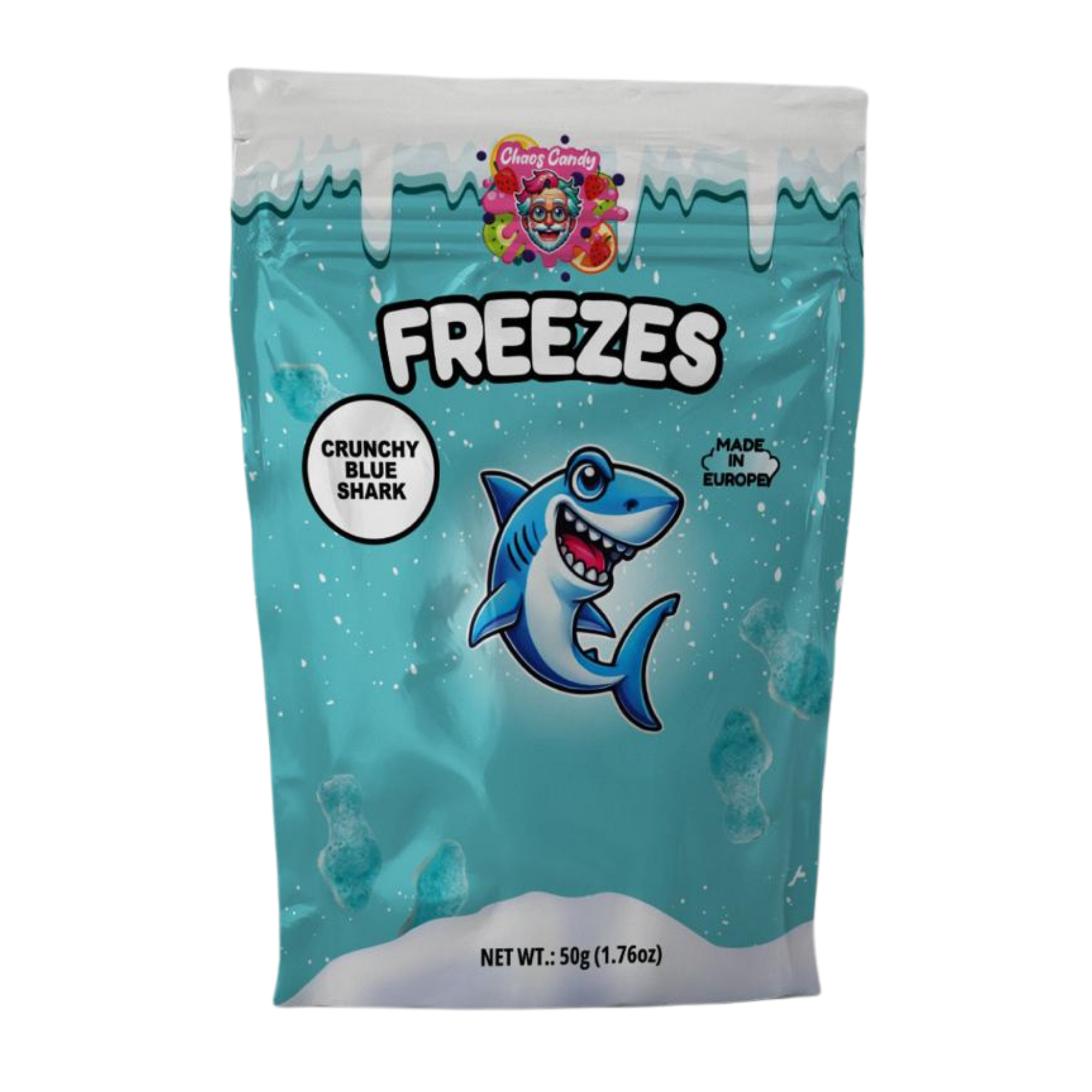 Chaos Candy Freezes Crunchy Blue Shark freeze-dried blue shark-shaped candy 50g pack