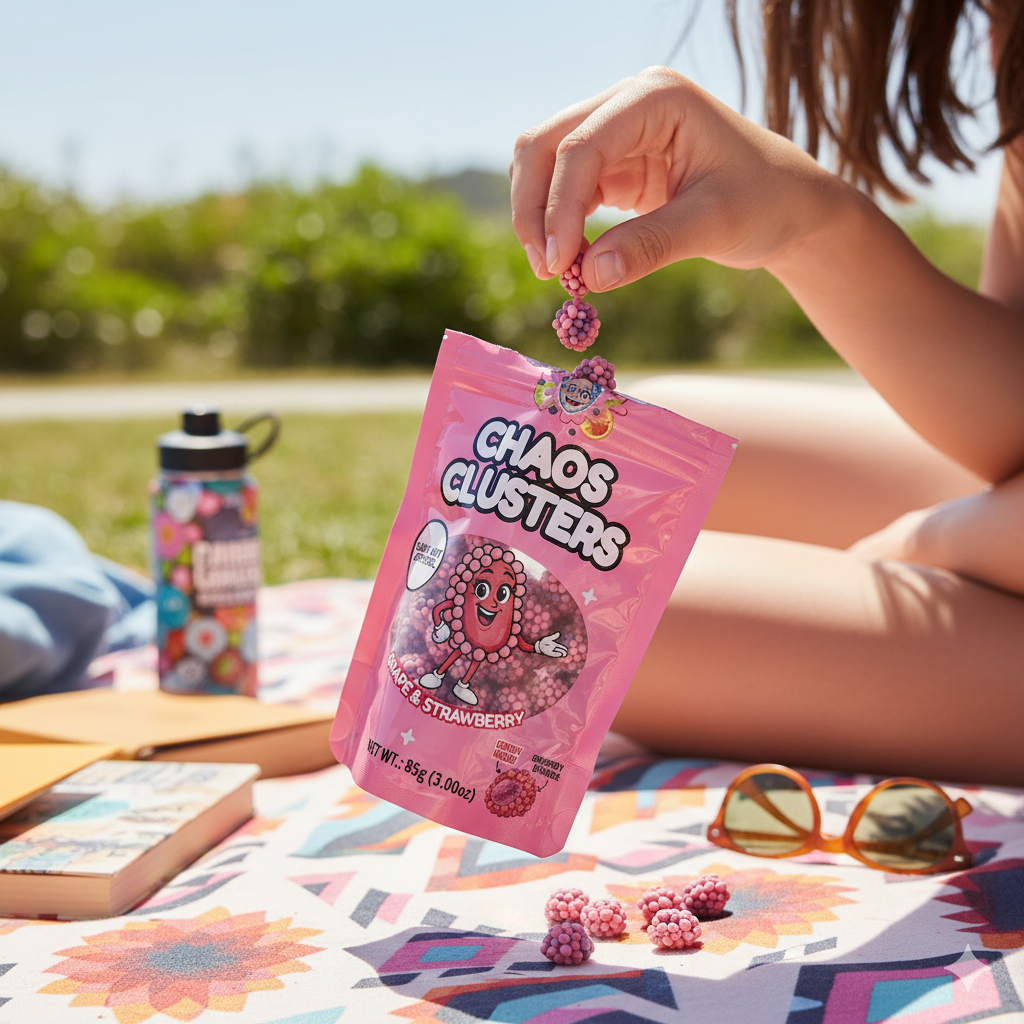 Chaos Candy bunte Fruchtgummis mit knusprigem Zuckerüberzug 85g
