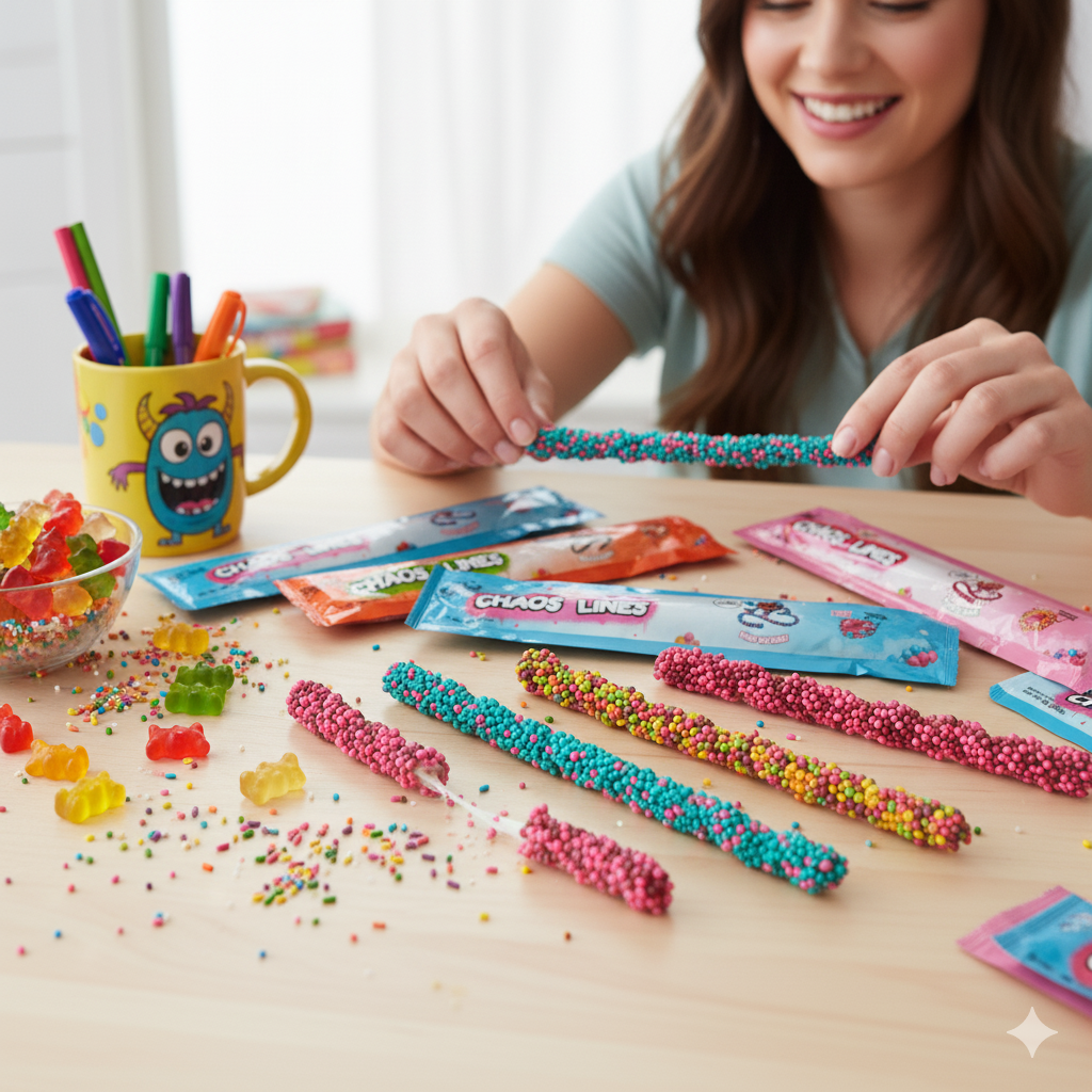 Chaos Candy Fruchtgummis Fruitstorm 26g virale Gummibärchen Verpackung