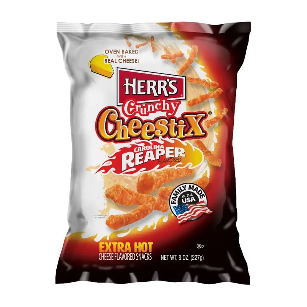 Herr's Crunchy Cheestix Carolina Reaper 227g