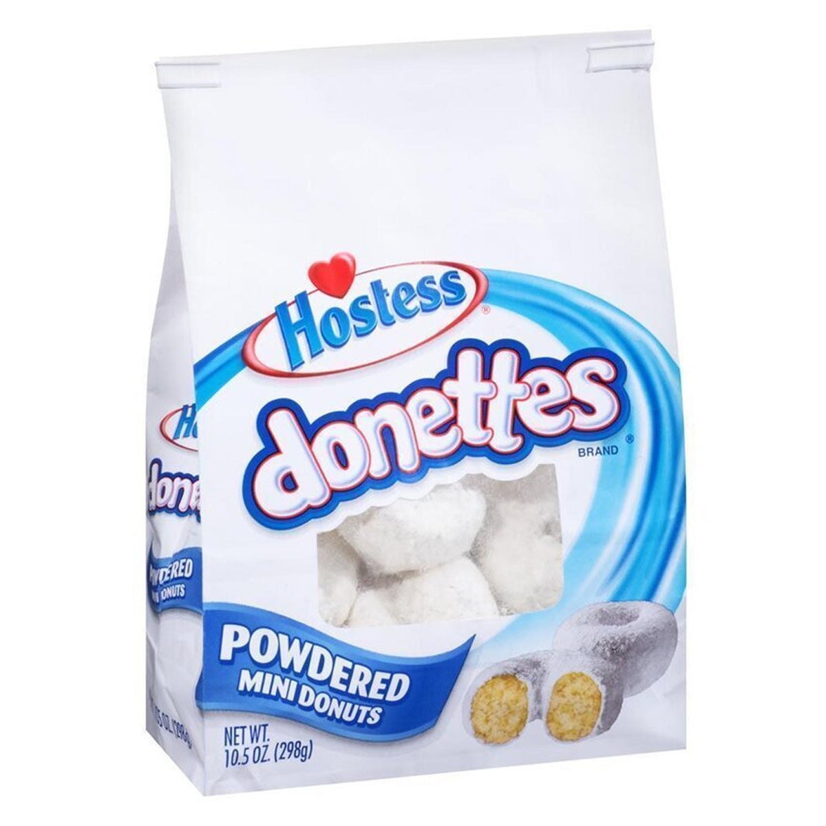 Hostess Donettes - Powdered Mini Donuts 298gDie Hostess Donettes Powdered Mini Donuts sind ein süßer Traum im Miniaturformat. Jeder Biss in diese zarten Mini-Donuts ist ein Stück Himmel, da sie von einer leichWorld of Candy