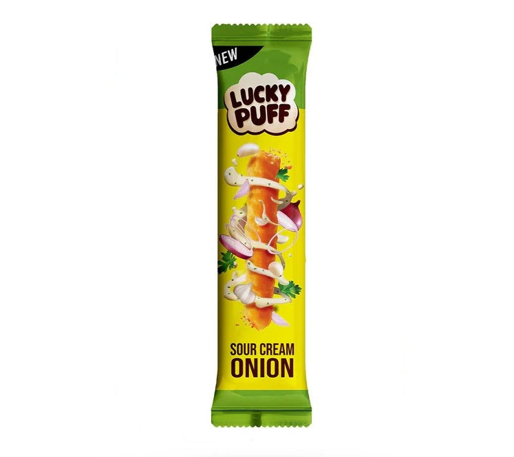Lucky Puff Sour Cream Onion snack pack 6g