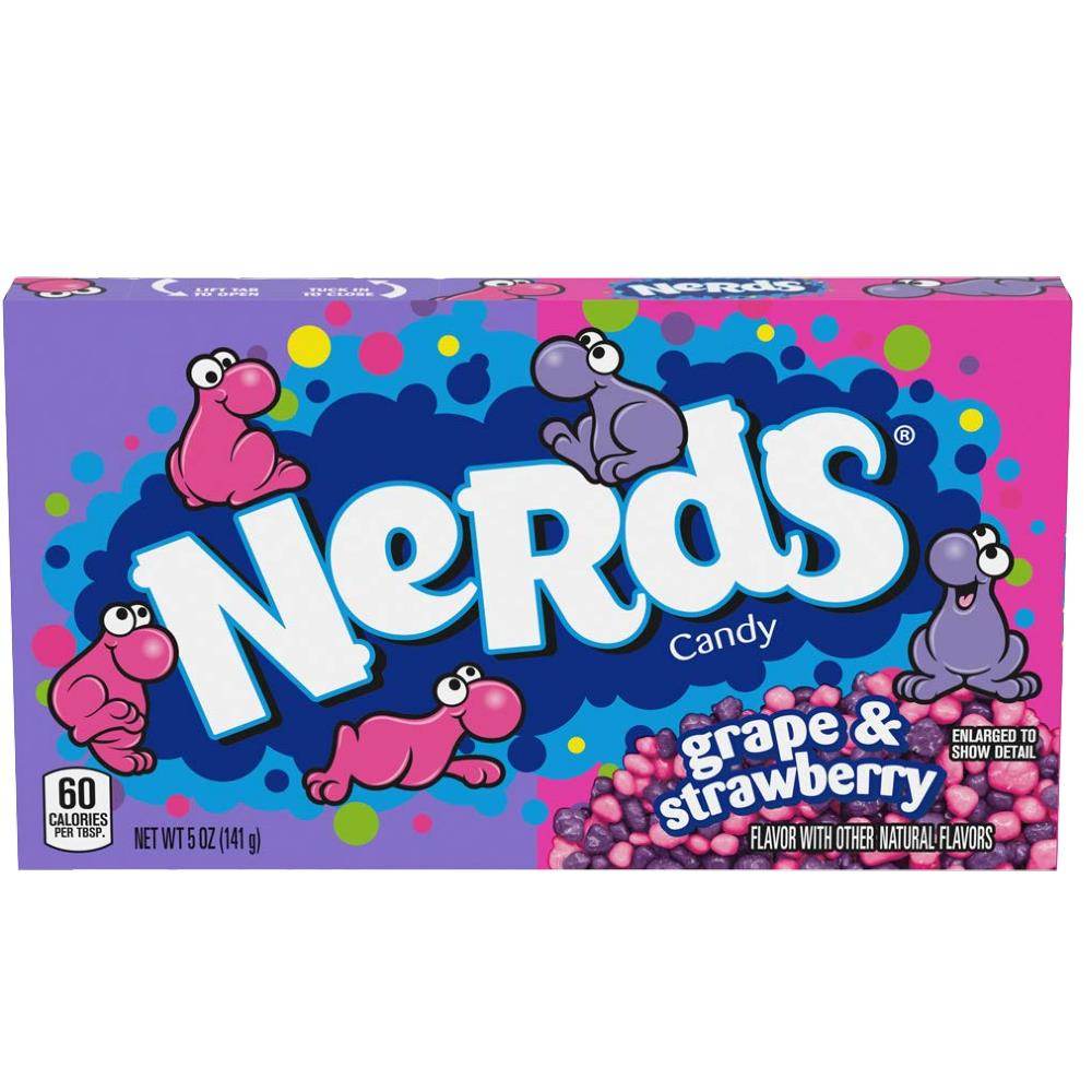 Nerds Grape Strawberry Box 141gTraube geht Hand in Hand mit Erdbeere. Nerds Grape &amp; Strawberry ist die perfekteste Kombination, die du je probieren wirst. Nerds sind kleine unregelmäßig geformWorld of Candy