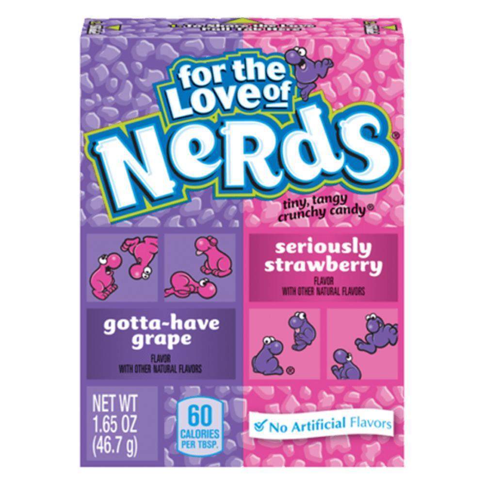 Nerds Grape Strawberry 46,7gTraube geht Hand in Hand mit Erdbeere. Nerds Grape &amp; Strawberry ist die perfekteste Kombination, die du je probieren wirst. Nerds sind kleine unregelmäßig geformWorld of Candy