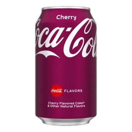 Coca Cola - Cherry 355ml can with cherry flavor.