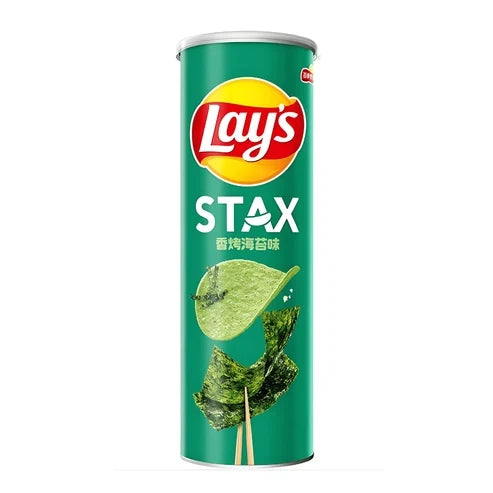 Lay’s Stax Roasted Seaweed Chips 90g mit knusprigem Crunch und geröstetem Seetang Aroma in Asia-Edition