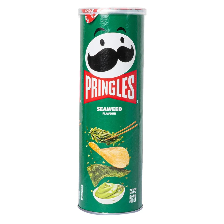 Pringles Seaweed Asia Snack mit würzigem Umami-Flavor und knusprigem Pringles Crunch in 110g Packung