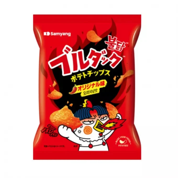 Samyang Buldak Chips Original knusprige scharfe Kartoffelchips mit koreanischem Buldak-Geschmack