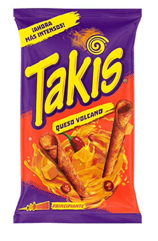 Takis Queso Vulcano 100g scharfe Chilli Cheese Tortillia Röllchen