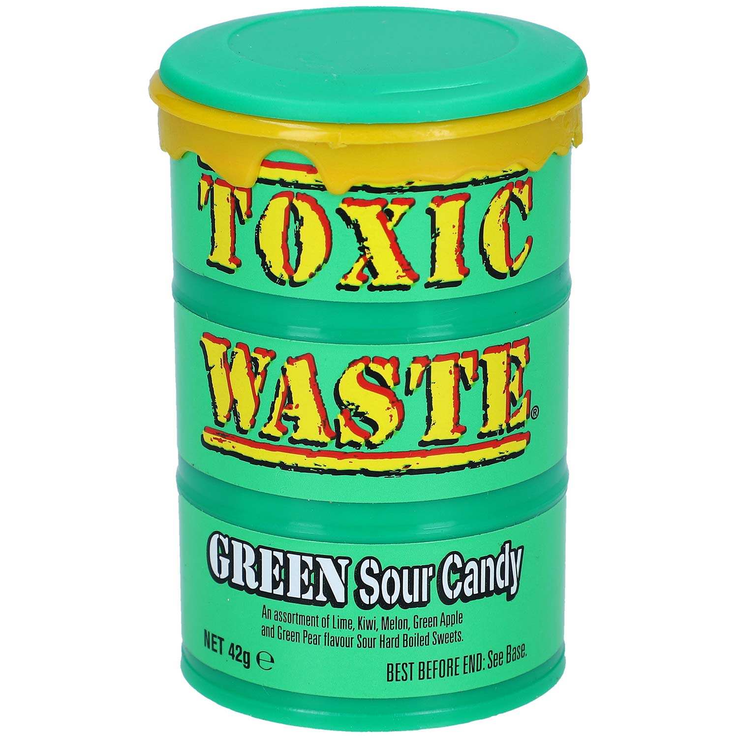 Toxic Waste Green Sour Candy Drum 42gMach dich bereit, die bisher sauerste, geschmacksexplodierende Sensation zu erleben! Lass dich nicht von ihrer Größe oder der Verpackung täuschen, diese Bonbons sindWorld of Candy