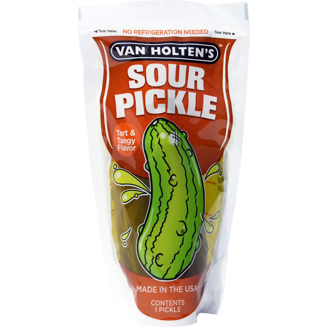 Van Holtens Sour Pickle 140gVan Holten's Jumbo Sour Pickle ist die ultimative Snack-Gurke für Gurkenliebhaber, die nach kräftigem, saurem Geschmack verlangen. Diese sauren und würzigen, knuspriWorld of Candy